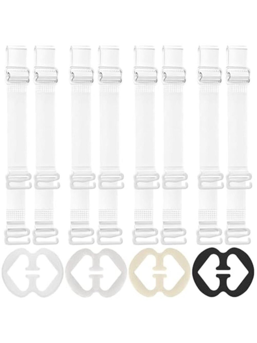 Invisible Clear Bra Straps & Clips, Adjustable Transparent Strap Holder for